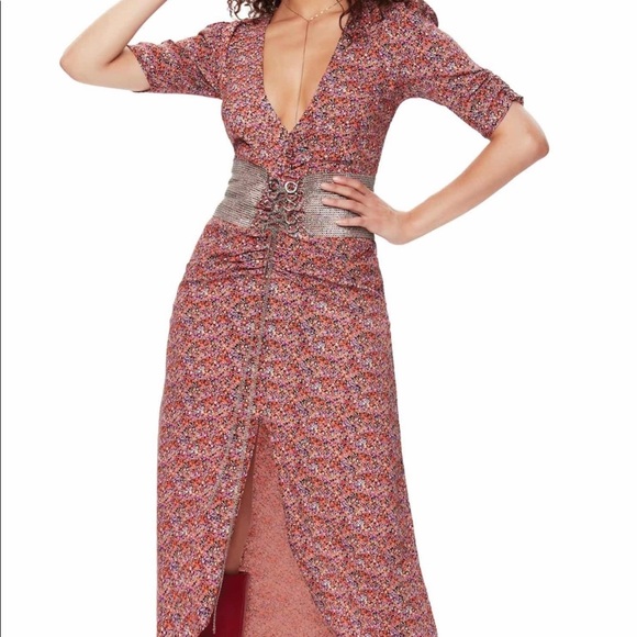 Floral High Slit Casual or Fancy Piece - Picture 2 of 5